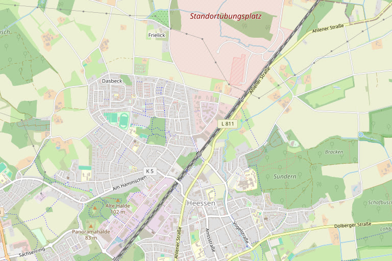 Karte von Hamm-Heessen